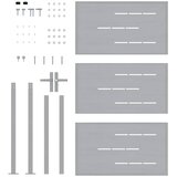  Vrtna vrata Srebrno 85 x 144 cm Nehrđajući čelik | shoptok.hr