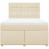  Krevet s oprugama i madracem krem 160x200 cm od tkanine | shoptok.hr