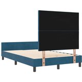 vidaXL Krevetna Okvir Tamnoplava 120x200 cm Baršun | shoptok.hr