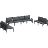 vidaXL Vrtna sedežna garnitura 8 pcs Antracitna Jeklo | Shoptok.si