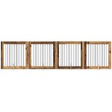  Vrata za pse s postoljem 4 pcs Staro drvo 100 x 100 cm | shoptok.hr