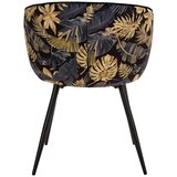 MID.YOU NASLANJAČ, les, kovina, tekstil črna, zlate barve | Shoptok.si