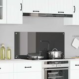 vidaXL Kuhinjska zidna obloga Tamno siva Staklo 110 x 50 cm Čvrsta | shoptok.hr