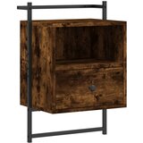 Maison Chic Stenska Nočna omarica - Nočna miza dimljen hrast 40x30x61 cm inženirski les, (21688617) Cene