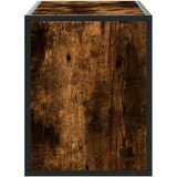 vidaXL TV omarica dimljen hrast 100x31x39,5 cm inž. les in kovina | Shoptok.si