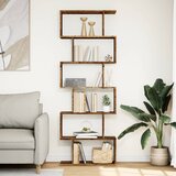 Sobna pregrada / regal za knjige 6 razina 70x24x193 cm drveni | shoptok.hr