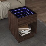vidaXL Stolić s beskonačnim LED svjetlima boja hrasta 40x40x50 cm Cijene