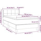 Box spring postelja z vzmetnico temno siv 90x190 cm žamet, (20724827) | Shoptok.si