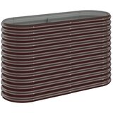  Povišena vrtna gredica od pocinčanog čelika 114 x 40 x 68 cm smeđi | Eponuda.com