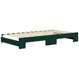  Dnevni krevet na razvlačenje tamnozeleni 100x200 cm baršunasti | shoptok.hr