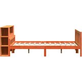 vidaXL Krevet s regalom za knjige bez madraca 150x200 cm masivno drvo | shoptok.hr