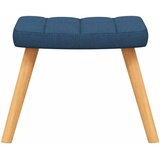  Stolica za opuštanje sa stolcem plava od tkanine | shoptok.hr