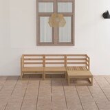  The Living Store Vrtna sedežna garnitura 4-delna medeno rjava trdna borovina - Vrtna Sedežna Garnitura, (21481823) | Shoptok.si