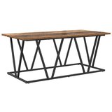  Stolić za kavu od starog drveta 100x50x40 cm - kvalitetna drvena i metalna konstrukcija | shoptok.hr