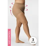 Astratex 3PACK Hlačne nogavice za oblikovanje postave Plus size Push-Up 20 DEN