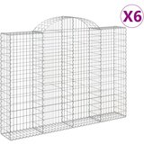 Lučne gabionske košare 6 kom 200x30x40/60 cm pocinčano željezo | shoptok.hr