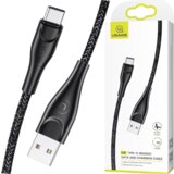 Usams BRIDED USB-C KABEL 1M 2A ČRN HITRO POLNJENJE ZA TELEFONE, (21980484) | Shoptok.si