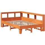  Krevet s regalom za knjige bez madraca 120 x 190 cm od borovine | shoptok.hr