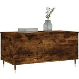 vidaXL Klubska mizica dimljeni hrast 90x44,5x45 cm inženirski les Cene