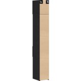 vidaXL Omarica za shranjevanje Slim Črn hrast 30x42.5x225 cm Umetni les | Shoptok.si