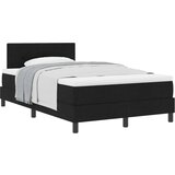 vidaXL Box Spring Postelja z Vzmetnico Črna 120x190 cm Tkanina Cene