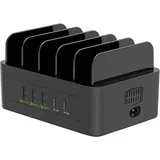Polnilna postaja 100W Pametni telefon in tablica 3 USB in 2 USB-C Hladenje, Črna, (5000305708)