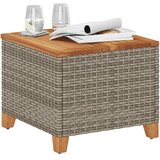  Vrtni stol sivi 45 x 45 x 37 cm od poliratana i bagremovog drva | Eponuda.com