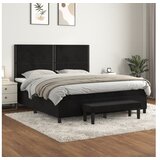 vidaXL Krevet s oprugama i madracem crni 180x200 cm baršunasti | shoptok.hr