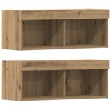TV ormar s LED svjetlima umetnički hrast 40.5x30x102 cm | shoptok.hr
