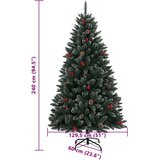 vidaXL Umetna novoletna jelka 300 LED diod 240 cm | Shoptok.si