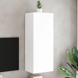 vidaXL Stenska TV omarica bela 40,5x30x102 cm inženirski les | Shoptok.si