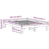  Posteljni okvir brez vzmetnice voščeno rjav 140x190 cm borovina, (21526669) | Shoptok.si