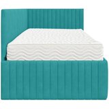  Kutni krevetni okvir s madracem 2 pcs Tirkizna Baršun | shoptok.hr