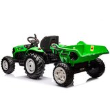 Lean_Toys Otroški traktor 24V s prikolico svetlo zelena | Shoptok.si