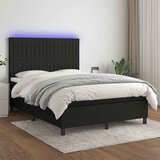  box spring s madracem LED crni 140x190 cm od tkanine | shoptok.hr