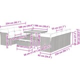 vidaXL 11-dijelni vrtni sofa set s jastucima siva poli ratan akacija | shoptok.hr