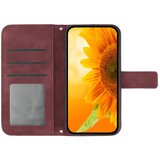 INORCO Usnjena torbica s stojalom za Google Pixel 8, ovitek za telefon z vtisnjenimi sončnicami in naramnico, (22034682) | Shoptok.si