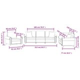 vidaXL 3-dijelni set sofa s jastucima žuti baršunasti | shoptok.hr