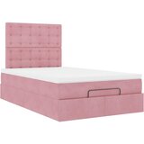  Okvir za krevet s madracima ružičasti 120 x 190 cm baršunasti | shoptok.hr