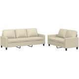  2-dijelni set sofa s jastucima krem od umjetne kože | shoptok.hr