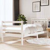 Furnova Posteljni okvir bel trden les 90x200 cm, (21943407) Cene