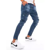 DStreet Spodnie męskie jeansowe typu bojówki niebieskie | shoptok.hr