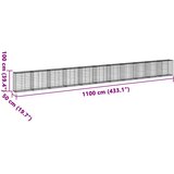  Gabionska košara s poklopcem 1100x50x100 cm pocinčano željezo | shoptok.hr