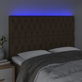  LED uzglavlje tamnosmeđe 160x7x118/128 cm od tkanine | shoptok.hr