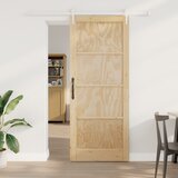 vidaXL klizna vrata s opremom 86x211 cm od čvrstog borovog drva Cijene