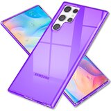 NIKCORP Ovitek za Samsung Galaxy S22 Ultra, silikonski TPU etui, neon vijolična barva, zaščita kamere in odpornost na udarce, (5000138962) | Shoptok.si
