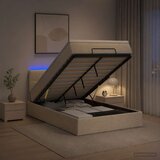  Krevet od pjene s madracem i LED-om Krem 120 x 200 cm Tkanina | shoptok.hr