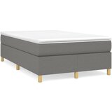 vidaXL Box spring postelja z vzmetnico temno siva 120x190 cm blago Cene
