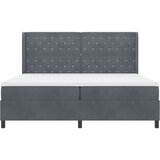 Box Spring Krevet s Madracem Tamno Siva 200x200 cm Baršun | shoptok.hr