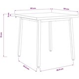  60 x 55 x 75 cm Čvrsto drvo akacije Prirodna i crna Pravokutni - Prirodna i crna 60 x 55 x 75 cm Četvrtasto | shoptok.hr